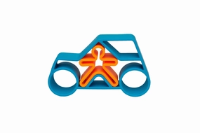 Neon Blue Kid & Car