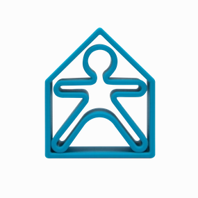 Neon Blue Kid in House