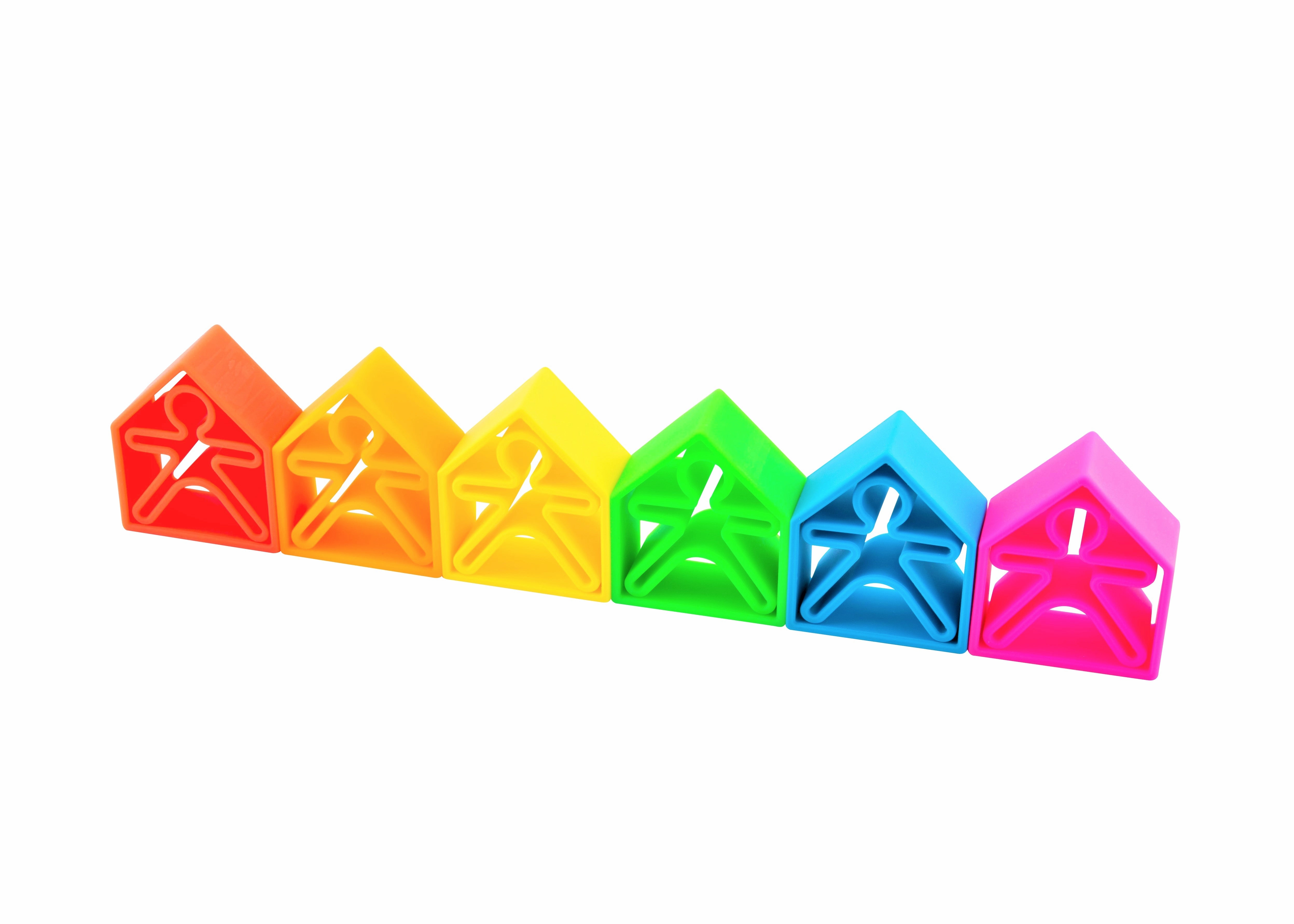 Neon Kids & Houses 6 Pack