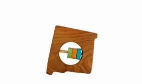 New Mexico State Wooden Baby Rattle