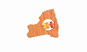 New York State Wooden Baby Rattle