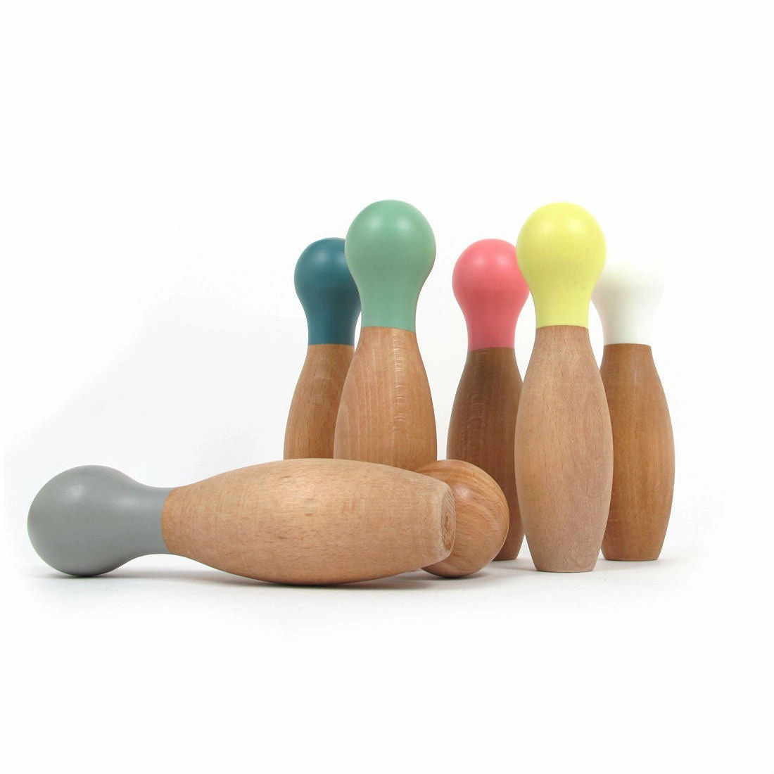 Nobodinoz Wooden Bowling Set