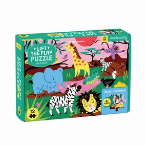 On Safari Lift-The-Flap Puzzle Mudpuppy