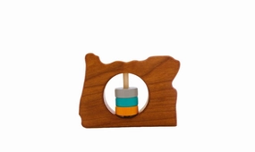 Oregon State Wooden Baby Rattle