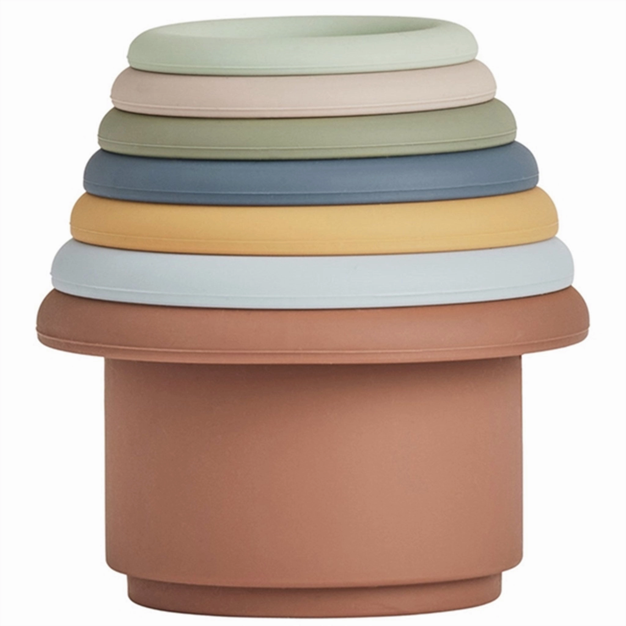 OYOY Tawa Silicone Stacking Cups Caramel / Blue