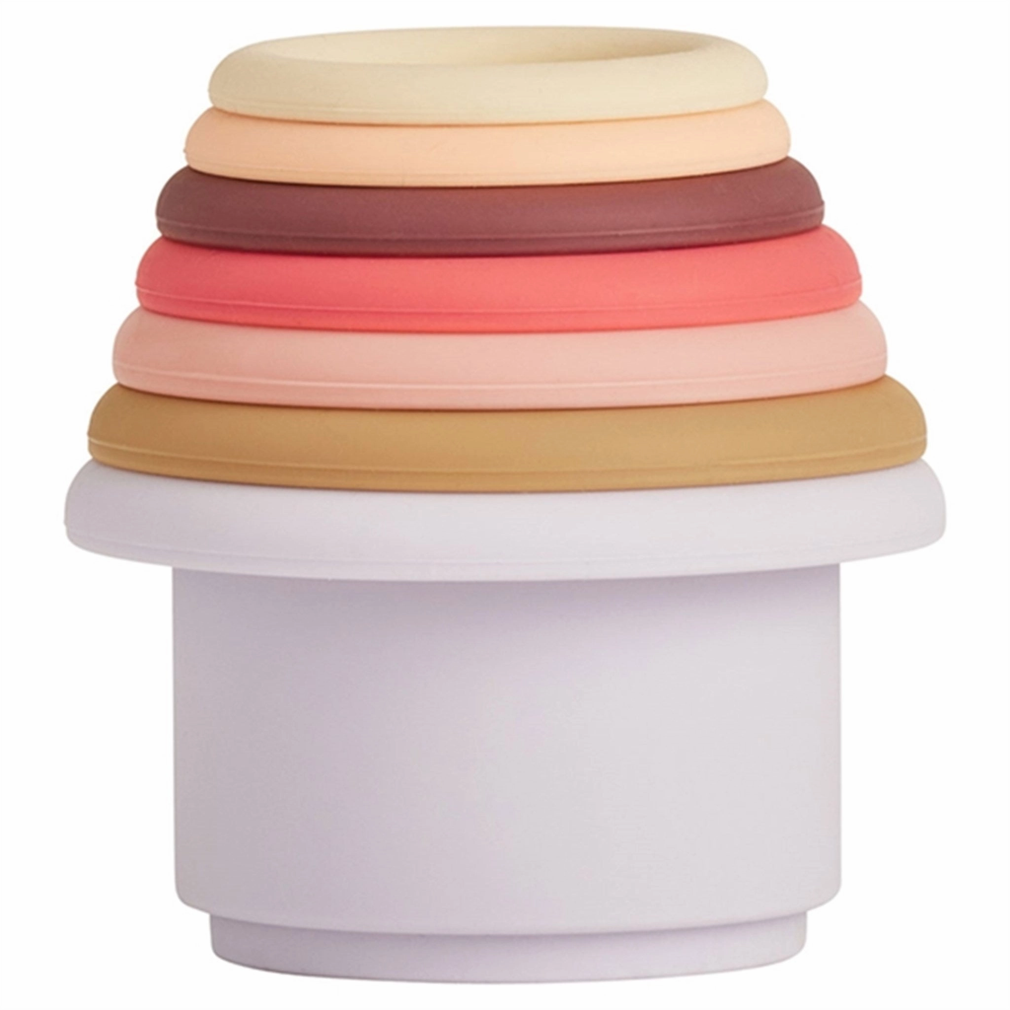 OYOY Tawa Silicone Stacking Cups Cherry Red / Vanilla