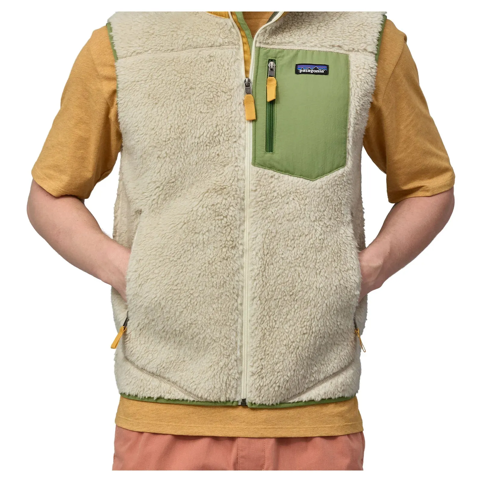 Patagonia Men's Classic Retro-X Fleece Vest - Dark Natural w/Buckhorn Green Patagonia Clothing