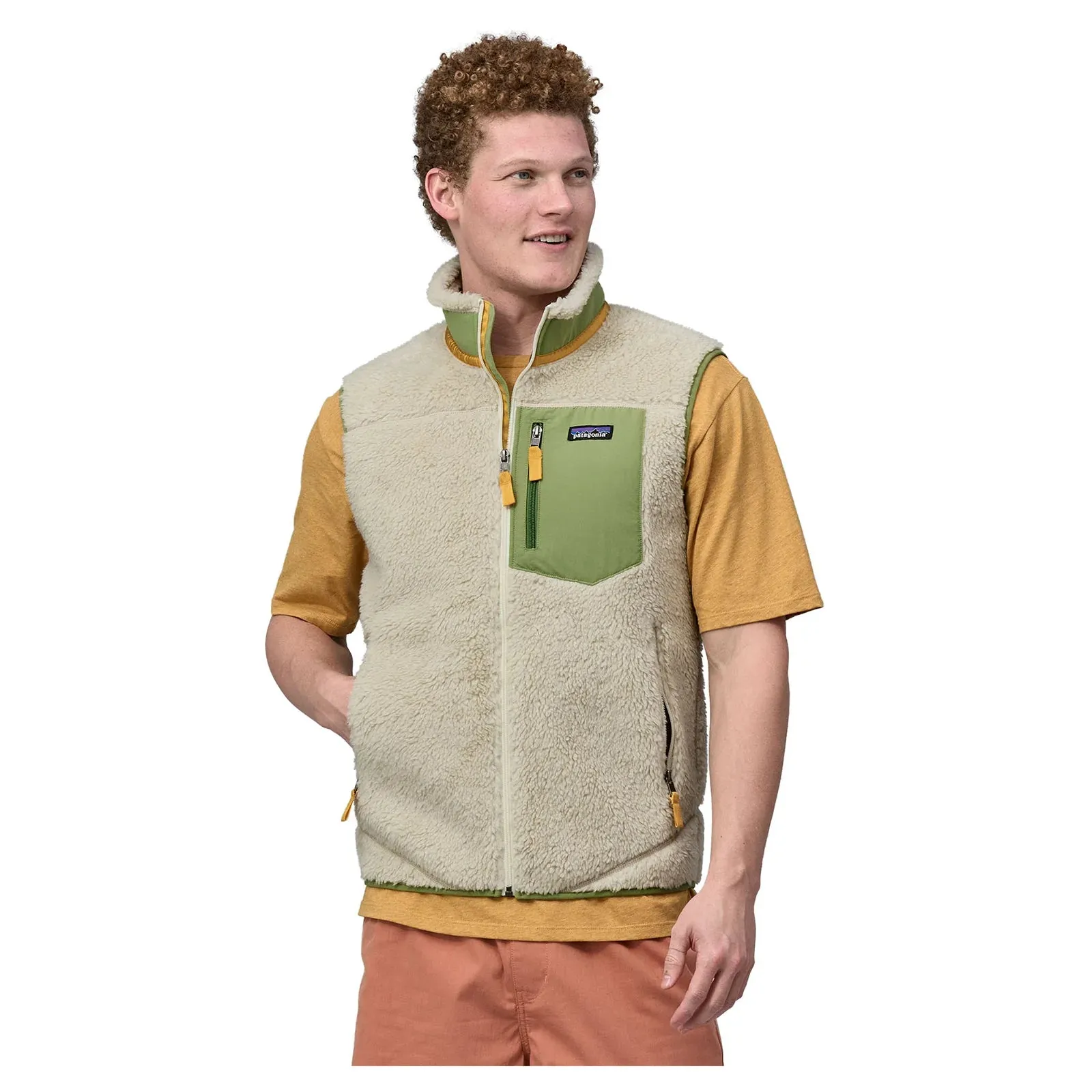 Patagonia Men's Classic Retro-X Fleece Vest - Dark Natural w/Buckhorn Green Patagonia Clothing