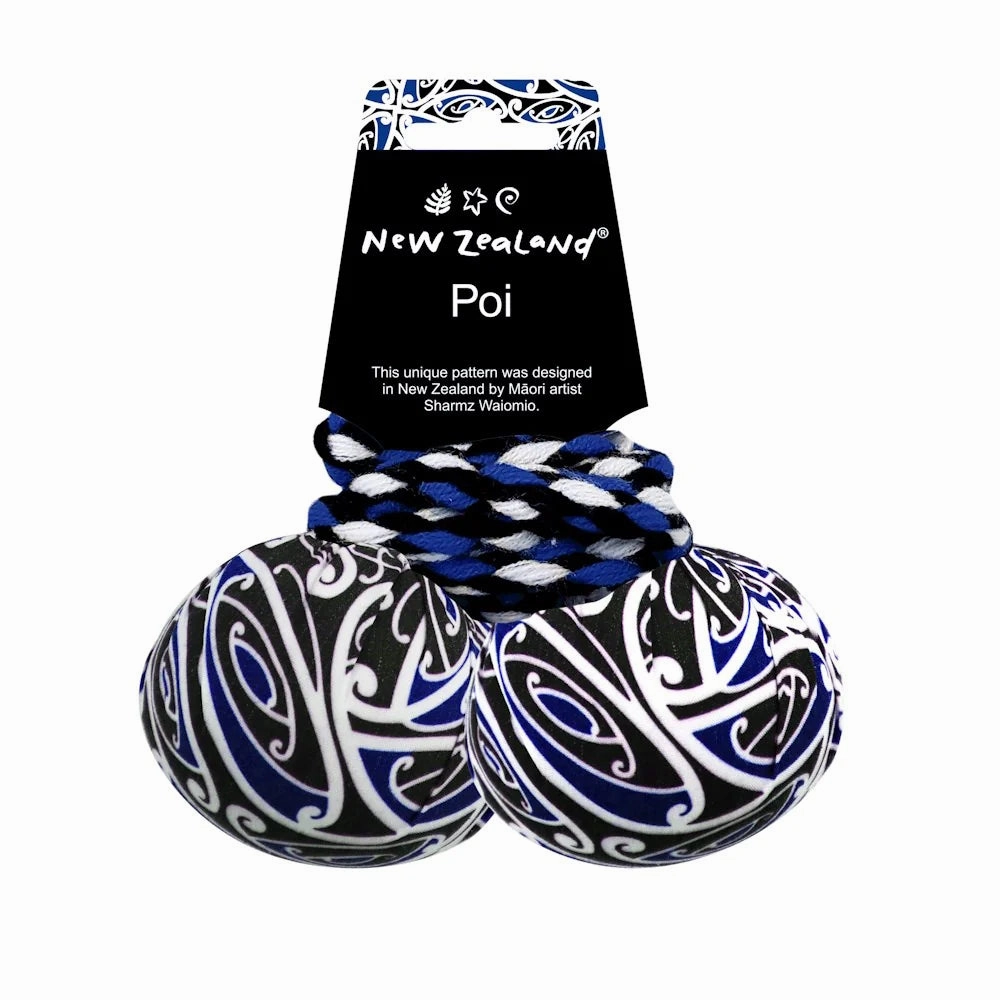 Patterned Poi Blue