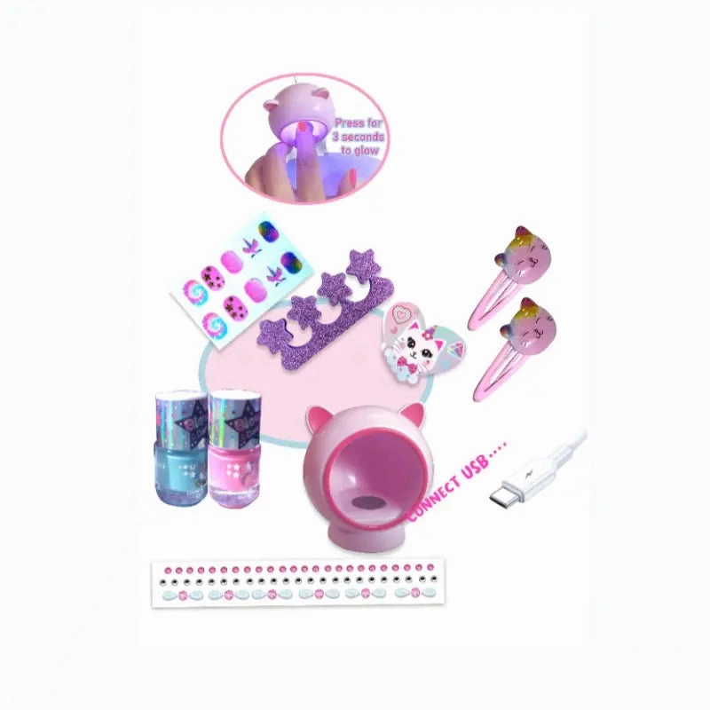 Pecoware - Glow In The Dark Creative Nail Set For Girls