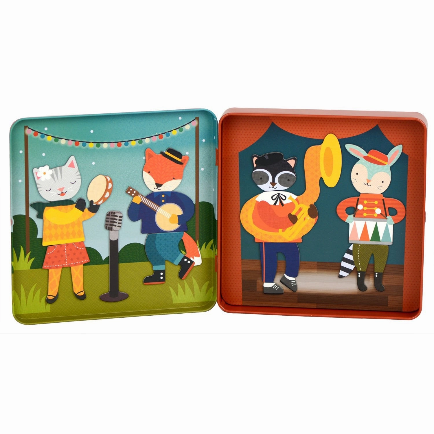 Petit Collage Magnetic Box - Animal Band