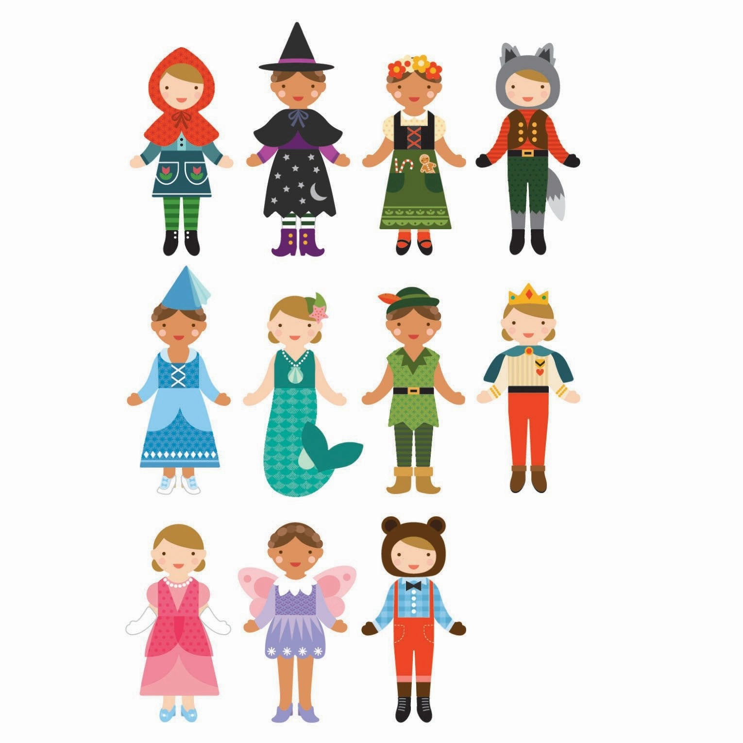 Petit Collage Magnetic Dress-Up - Fairy Tales