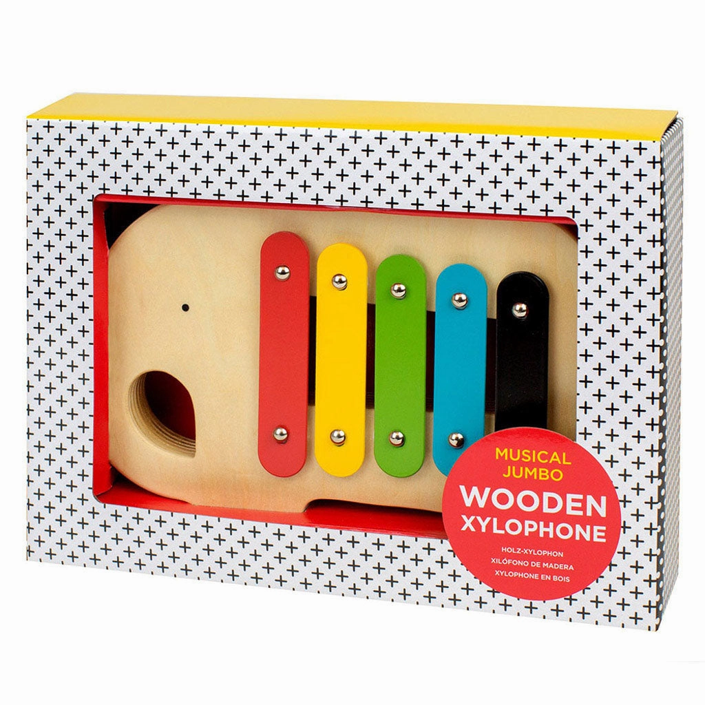 Petit Collage Wooden Elephant Musical Xylophone