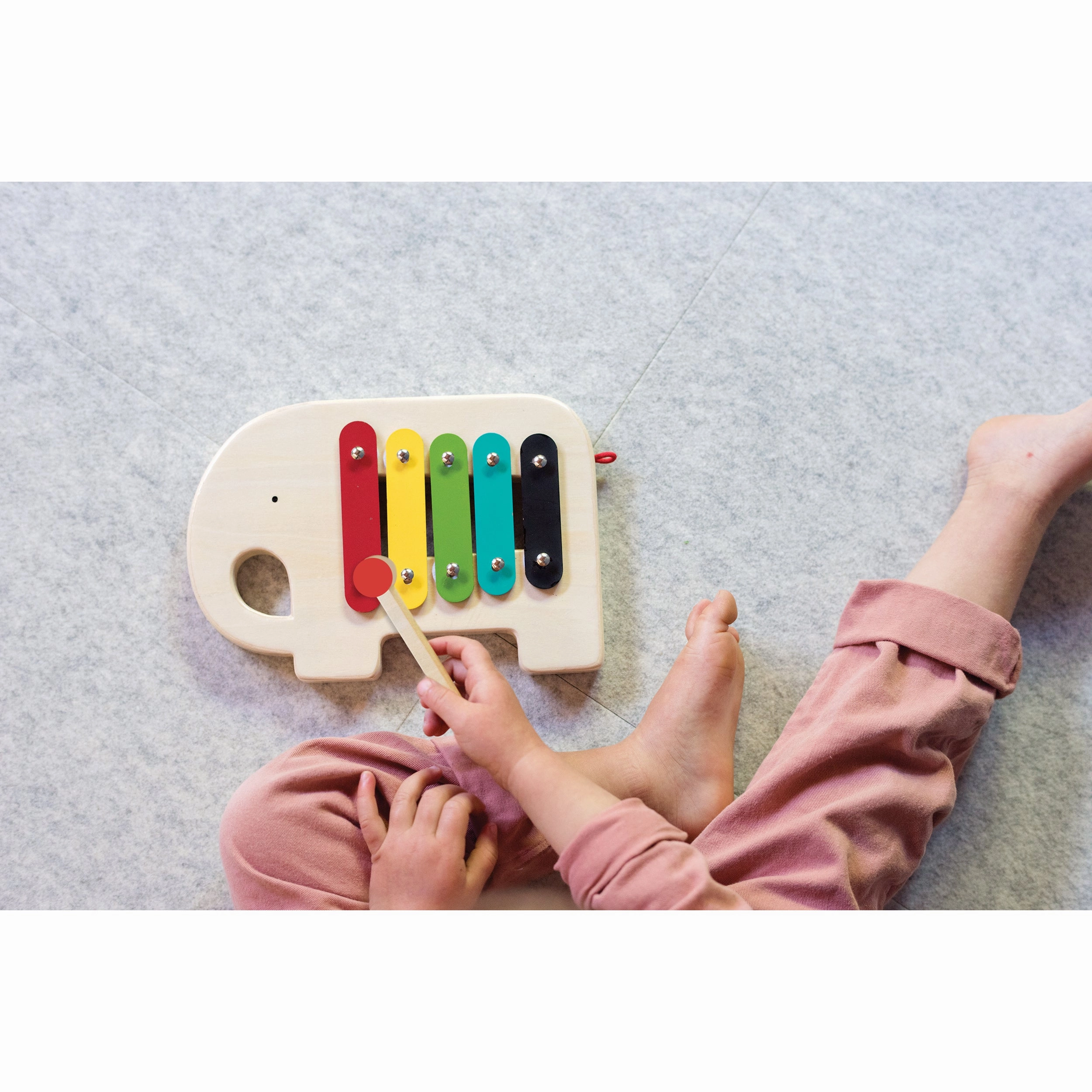 Petit Collage Wooden Elephant Musical Xylophone