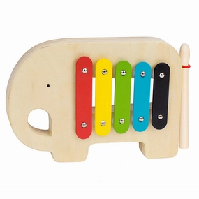 Petit Collage Wooden Elephant Musical Xylophone