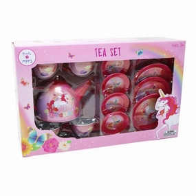 Pink Poppy Unicorn Tin Tea Set