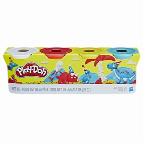 Play-Doh 4 Can Pack White/Red/Yellow/Blue