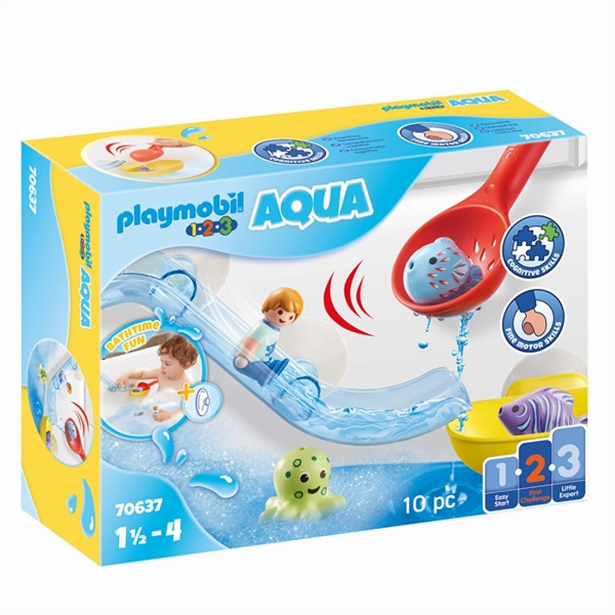 Playmobil 1.2.3 Aqua - Water Slide with Sea Animals