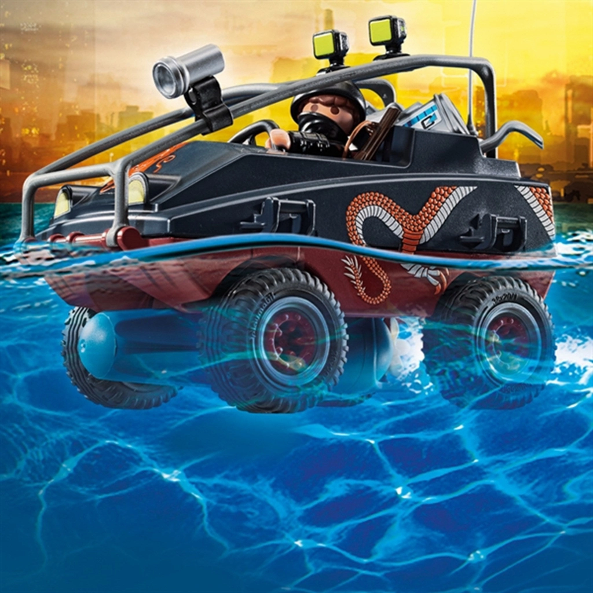 Playmobil City Action - Police Parachute with Amphibious Vehicle