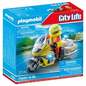 Playmobil City Life - Emergency Doctor Motorbike with Flashing Light
