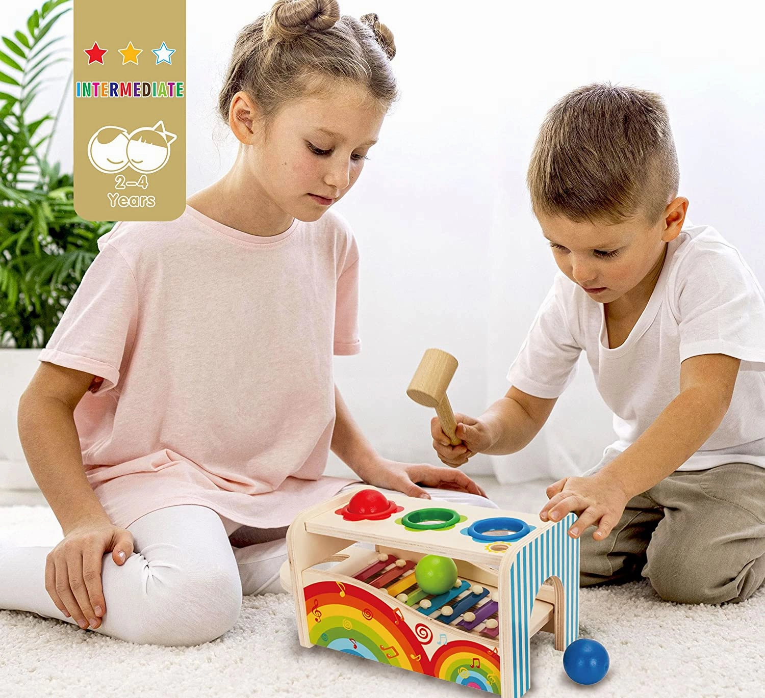 Pound Tap Bench with Slide Out Xylophone
