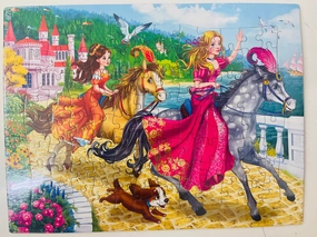 Princess horse ride tray puzzle