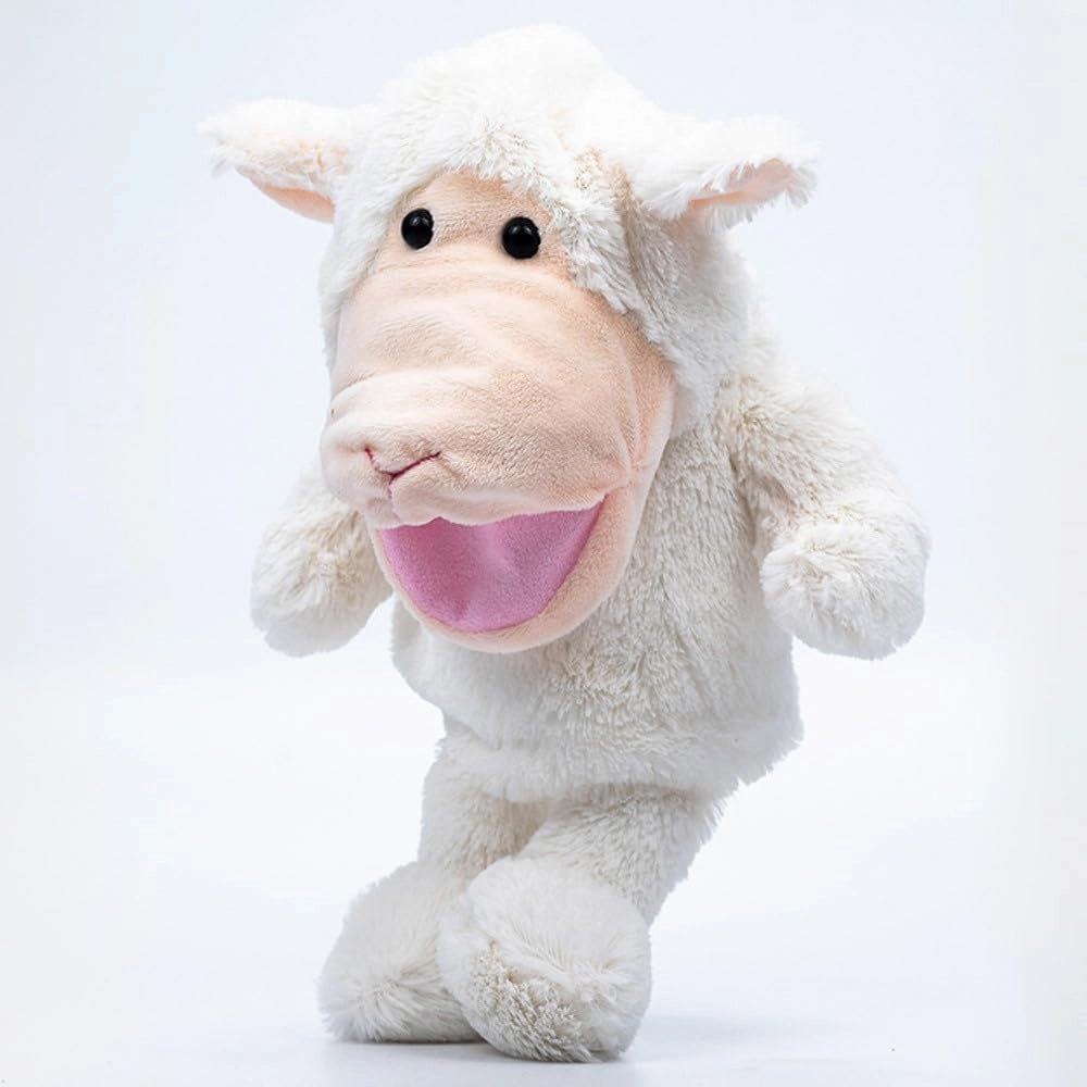 Pugs At Play - Lamb Talking Hand Puppet - White