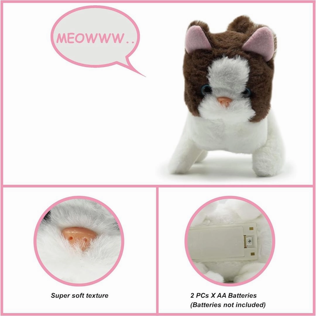 Pugs At Play Bella Walking Cat Kids Animal Toys