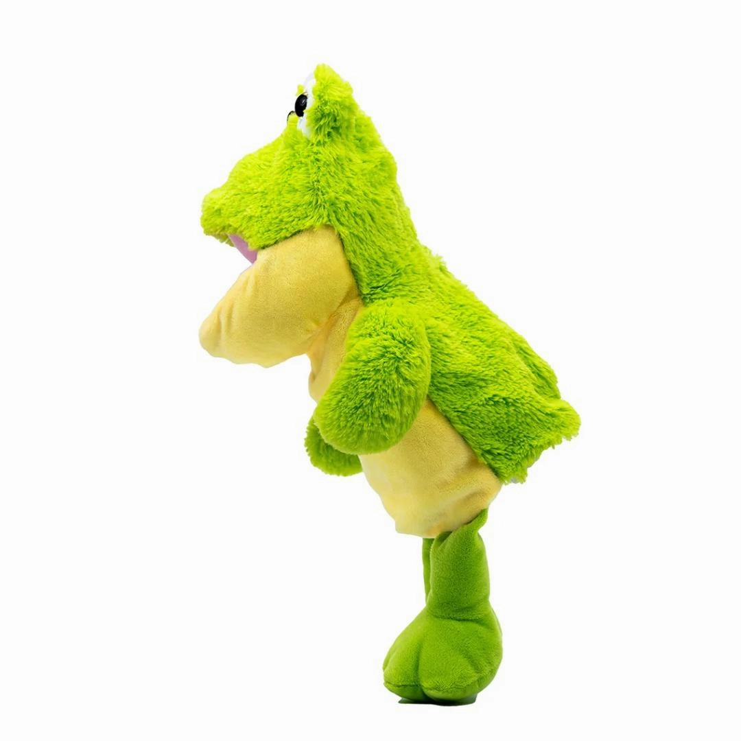 Pugs At Play Frog Talking Hand Puppet, Green