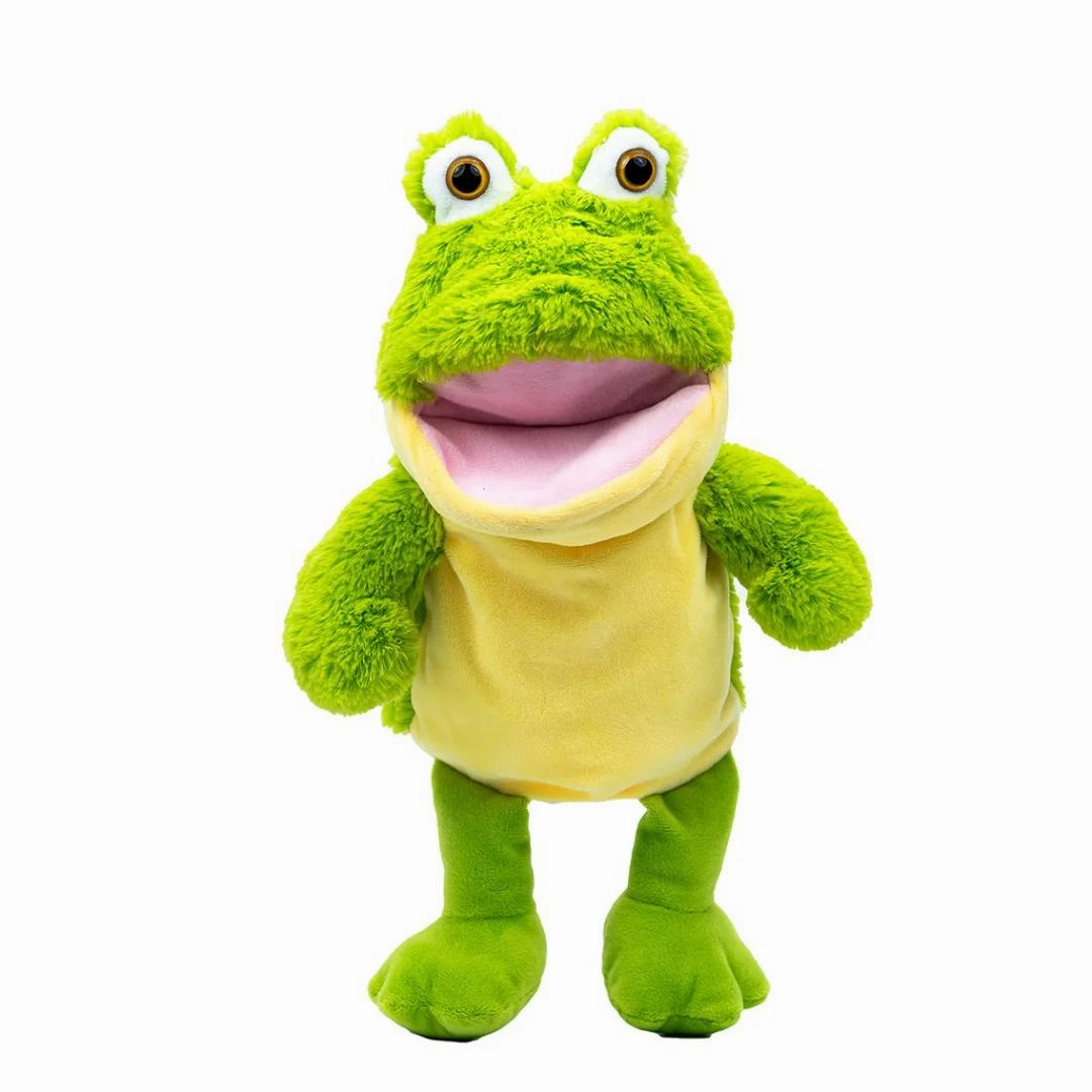 Pugs At Play Frog Talking Hand Puppet, Green
