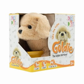 Pugs At Play Goldie Walking Dog C The Golden Retriever Kids Animal Toy