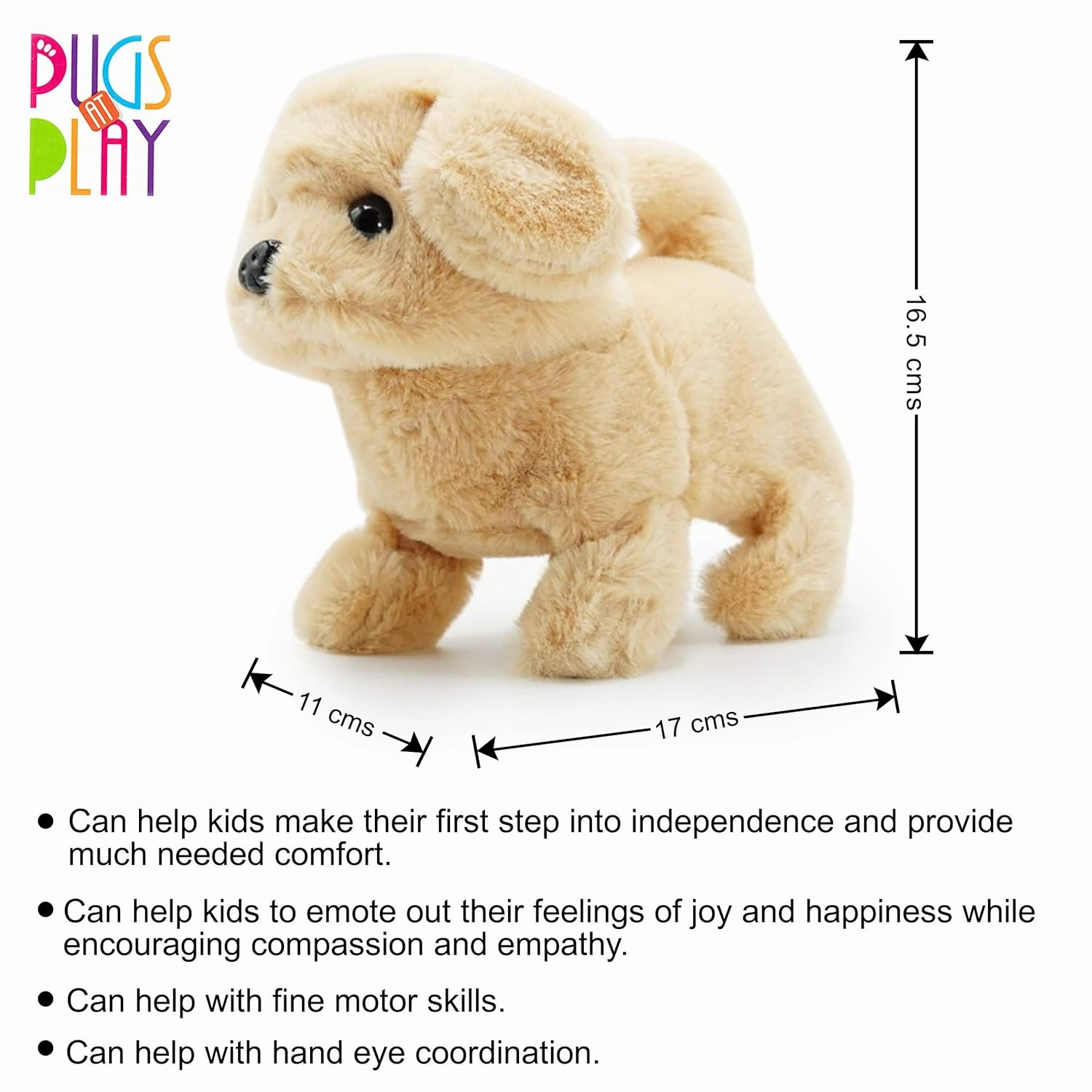 Pugs At Play Goldie Walking Dog C The Golden Retriever Kids Animal Toy