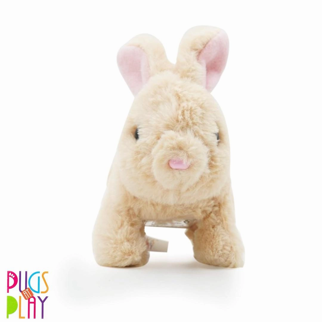 Pugs At Play Jumping Rabbit Plush Toy - Multicolour