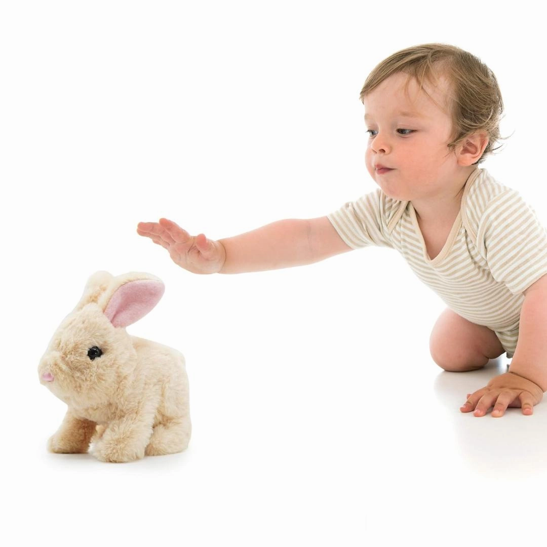 Pugs At Play Jumping Rabbit Plush Toy - Multicolour
