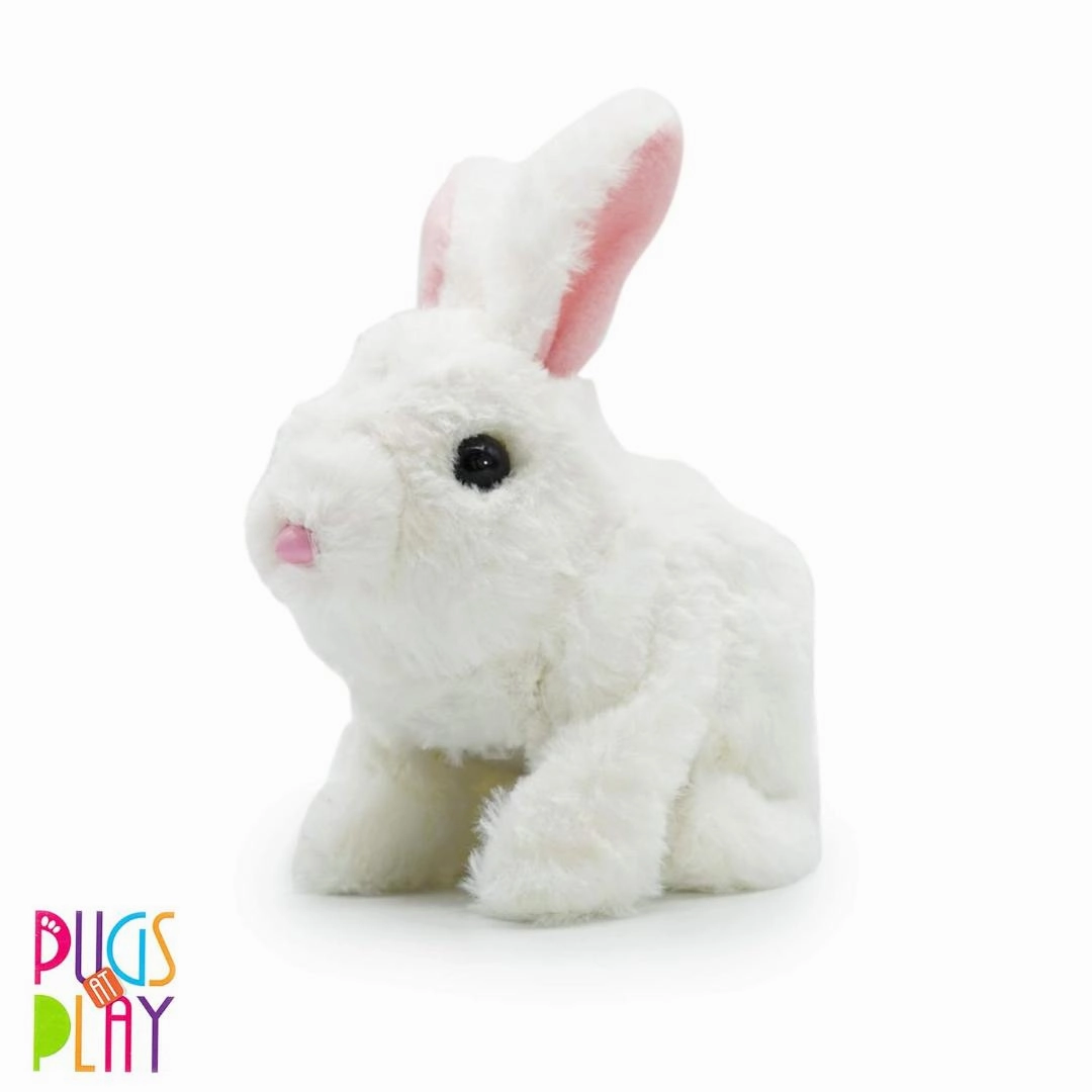 Pugs At Play Jumping Rabbit Plush Toy - Multicolour