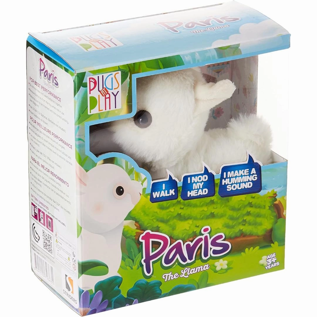 Pugs at Play Sandy and Paris The Walking Lama Multicolour Kids Animal Toy