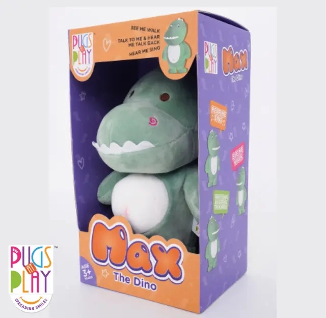 PUGS AT PLAY WALKING/TALKING DINOSAUR Kids Animal Toy Multi colour