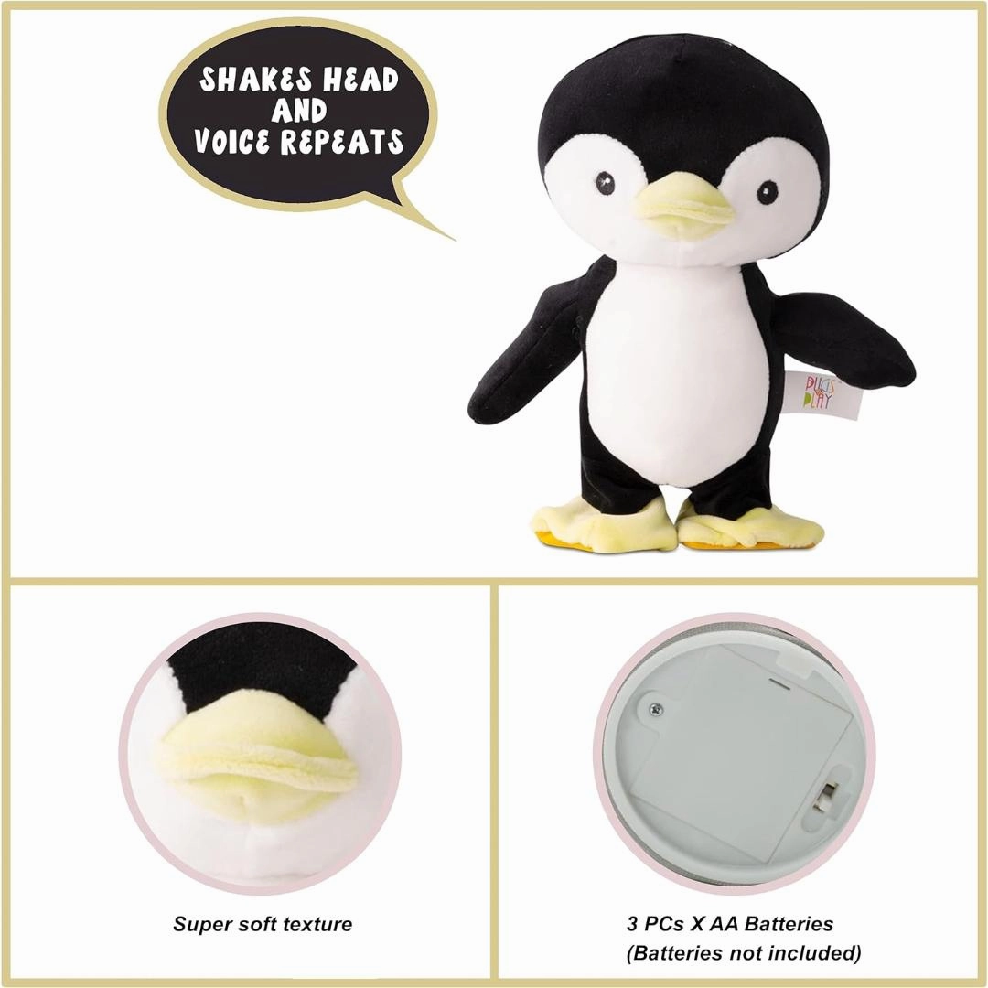 Pugs At Play Walking/Talking Penguin (Ineractive Plush) Kids Animal Toy
