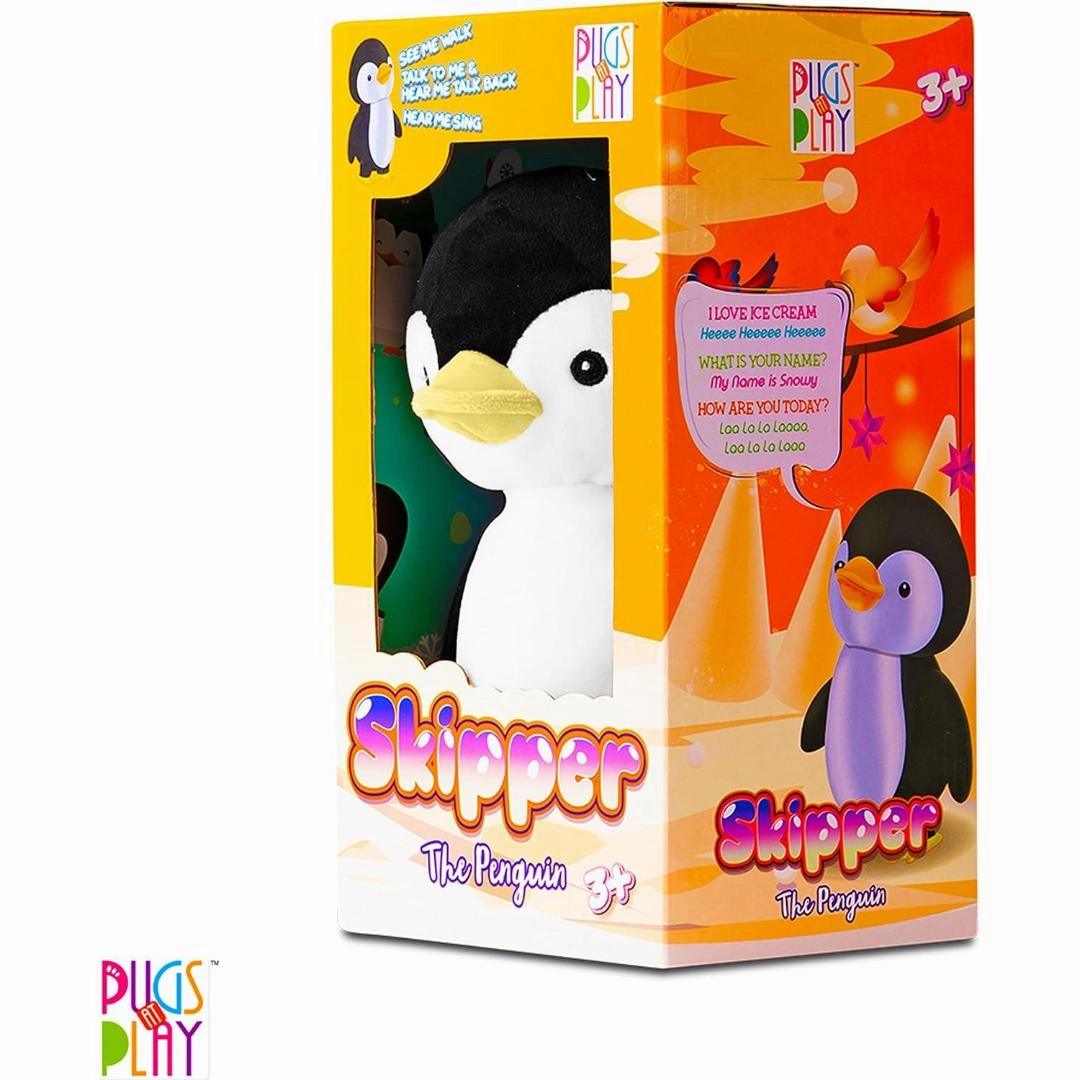 Pugs At Play Walking/Talking Penguin (Ineractive Plush) Kids Animal Toy