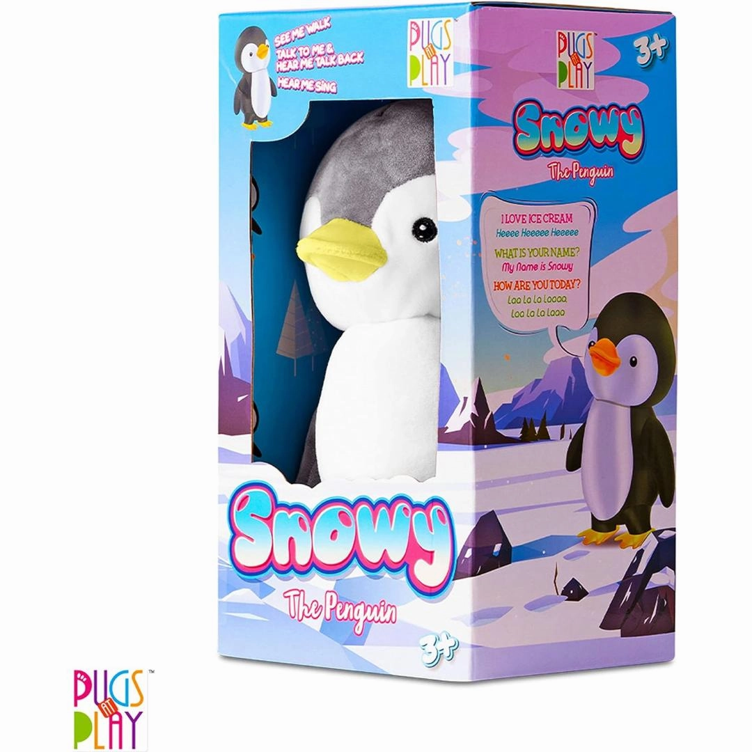 Pugs At Play Walking/Talking Penguin (Ineractive Plush) Kids Animal Toy