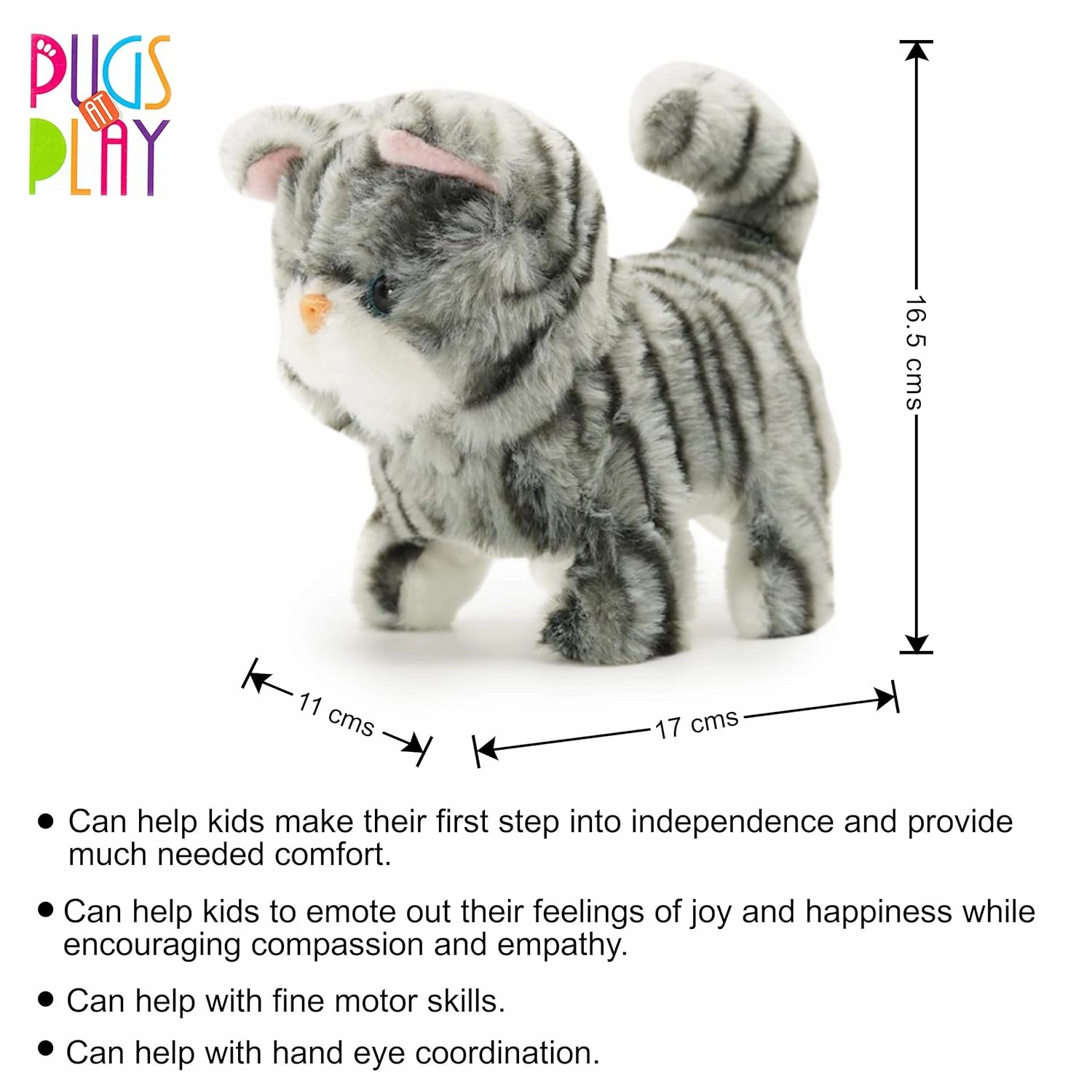 Pugs at Play Zoe Walking CAT Kids Animal Toys