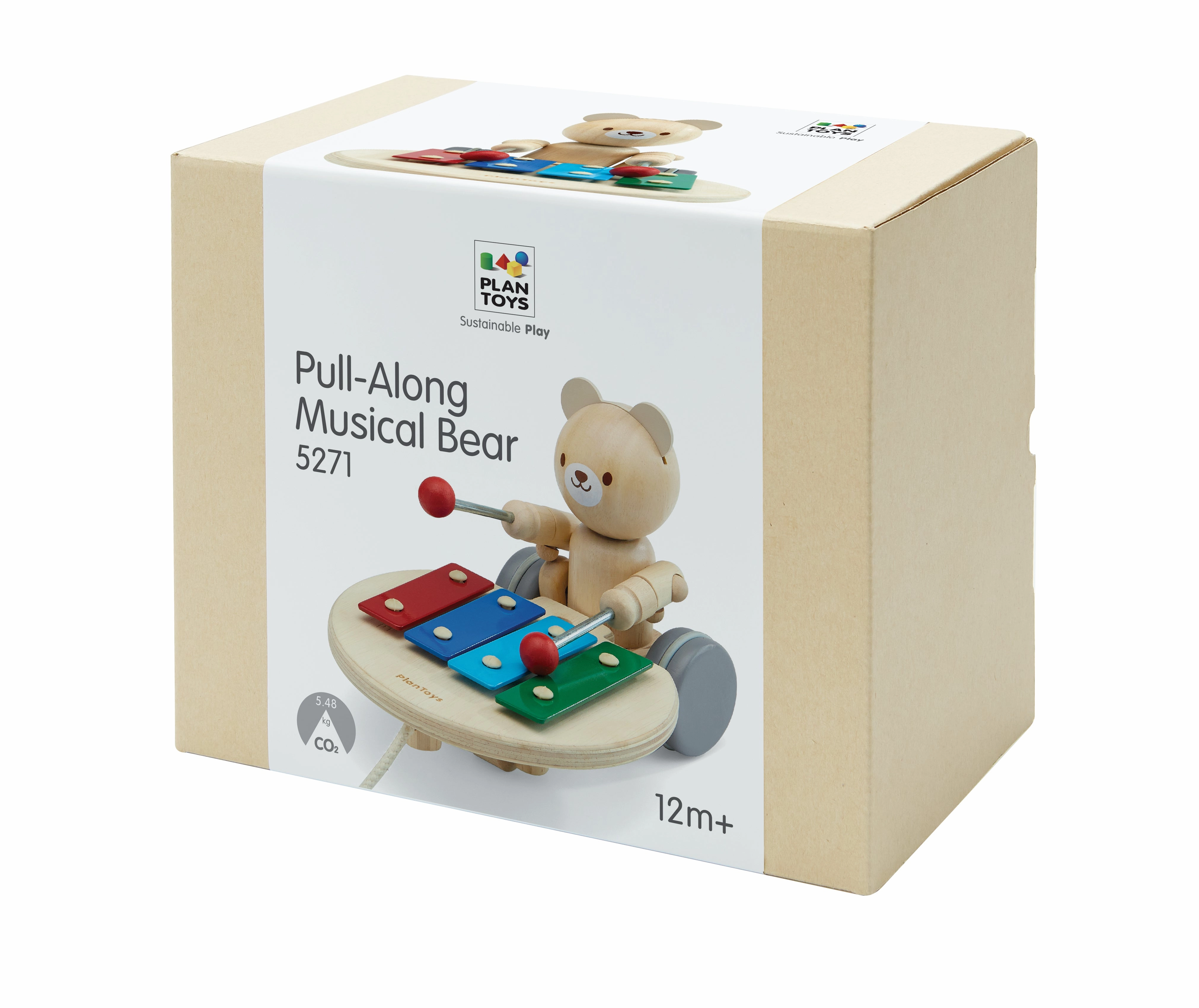 PULL-ALONG MUSICAL BEAR