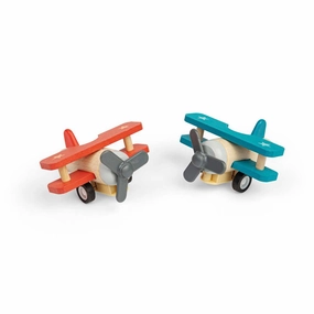 Pull Back Bi-Planes - Red, Blue (Pack of 2)