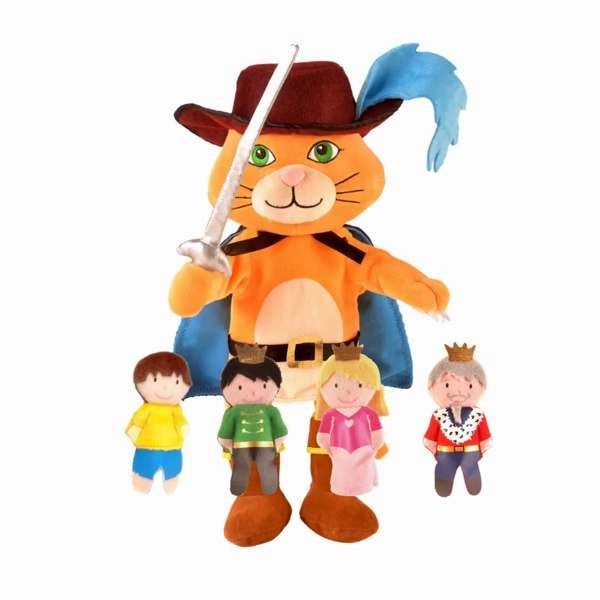 Puss in Boots Hand & Finger Puppet Set