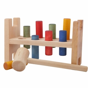 Rainbow Pound-A-Peg - Wooden Hammer Bench