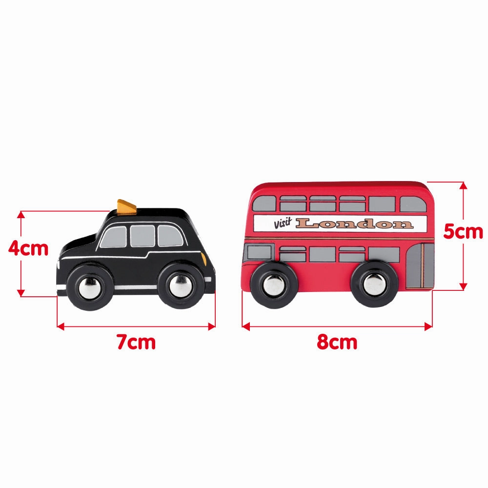 Red Bus and Black Cab