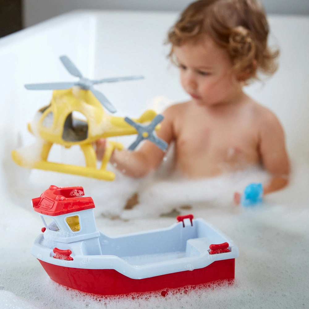 Rescue Boat with Helicopter