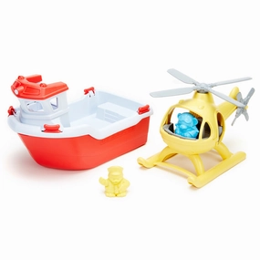 Rescue Boat with Helicopter