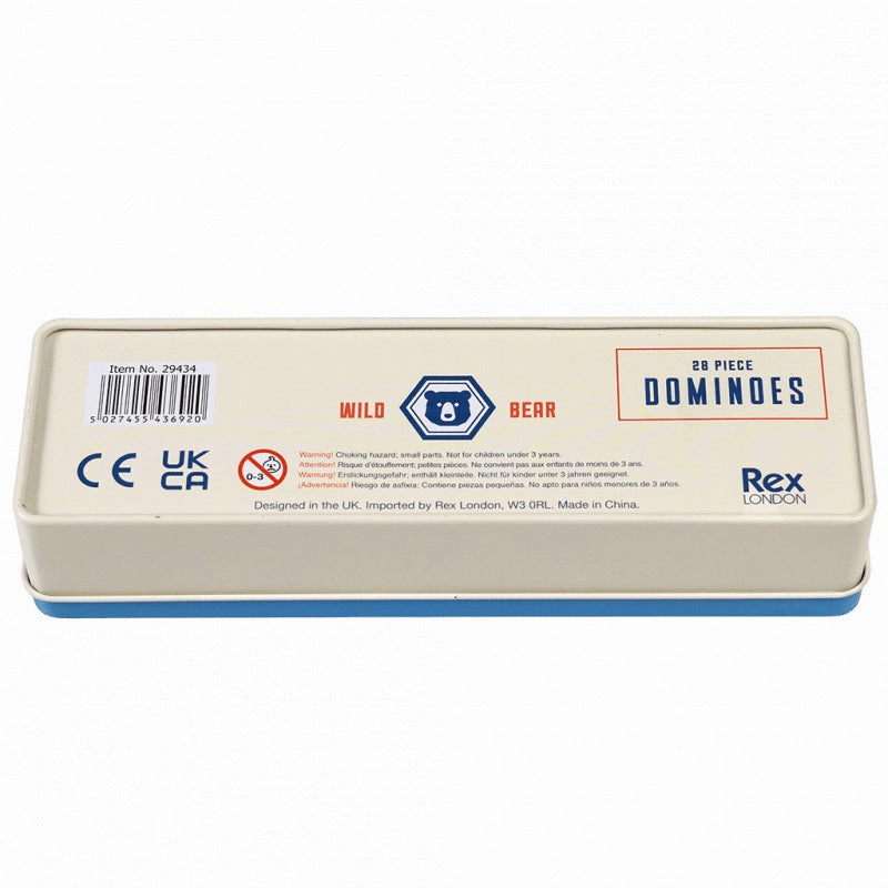 Rex Dominoes In A Tin - Wild Bear