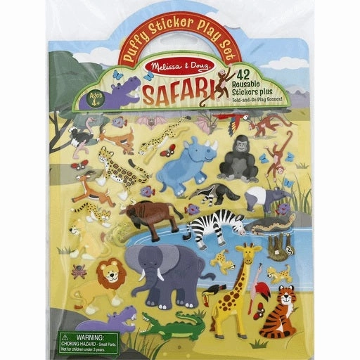 Safari Puffy Stickers Playset